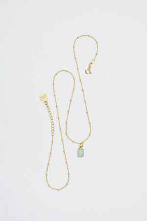 Łańcuszek z miętowym chalcedonem